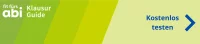 KlausurGuide Logo auf grünem Hintergrund mit Schriftzug "kostenlos testen"