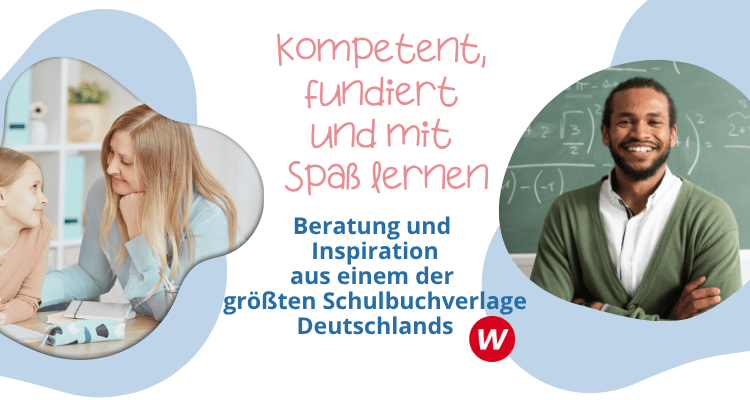 Eine Collage von einer Mutter und ihrem lernenden Kind sowie einer Lehrkraft