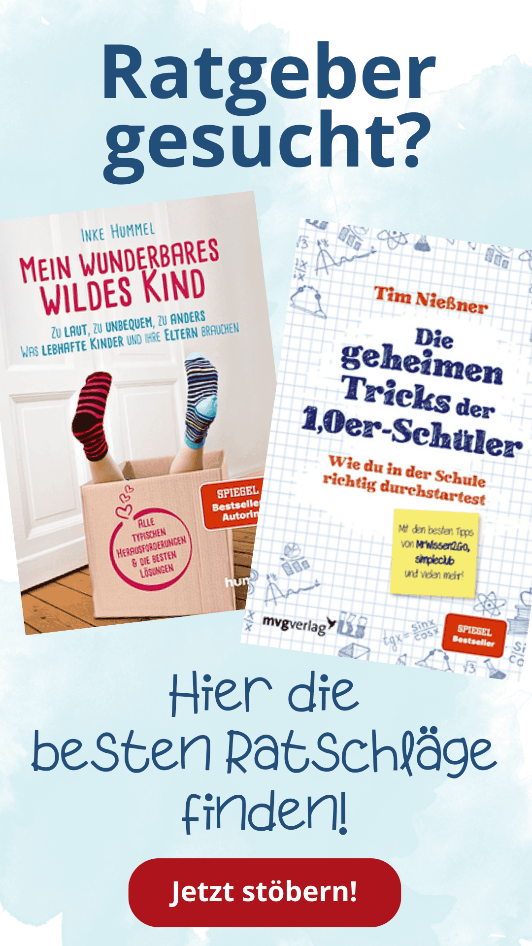 Abbildung verschiedener Elternratgeber