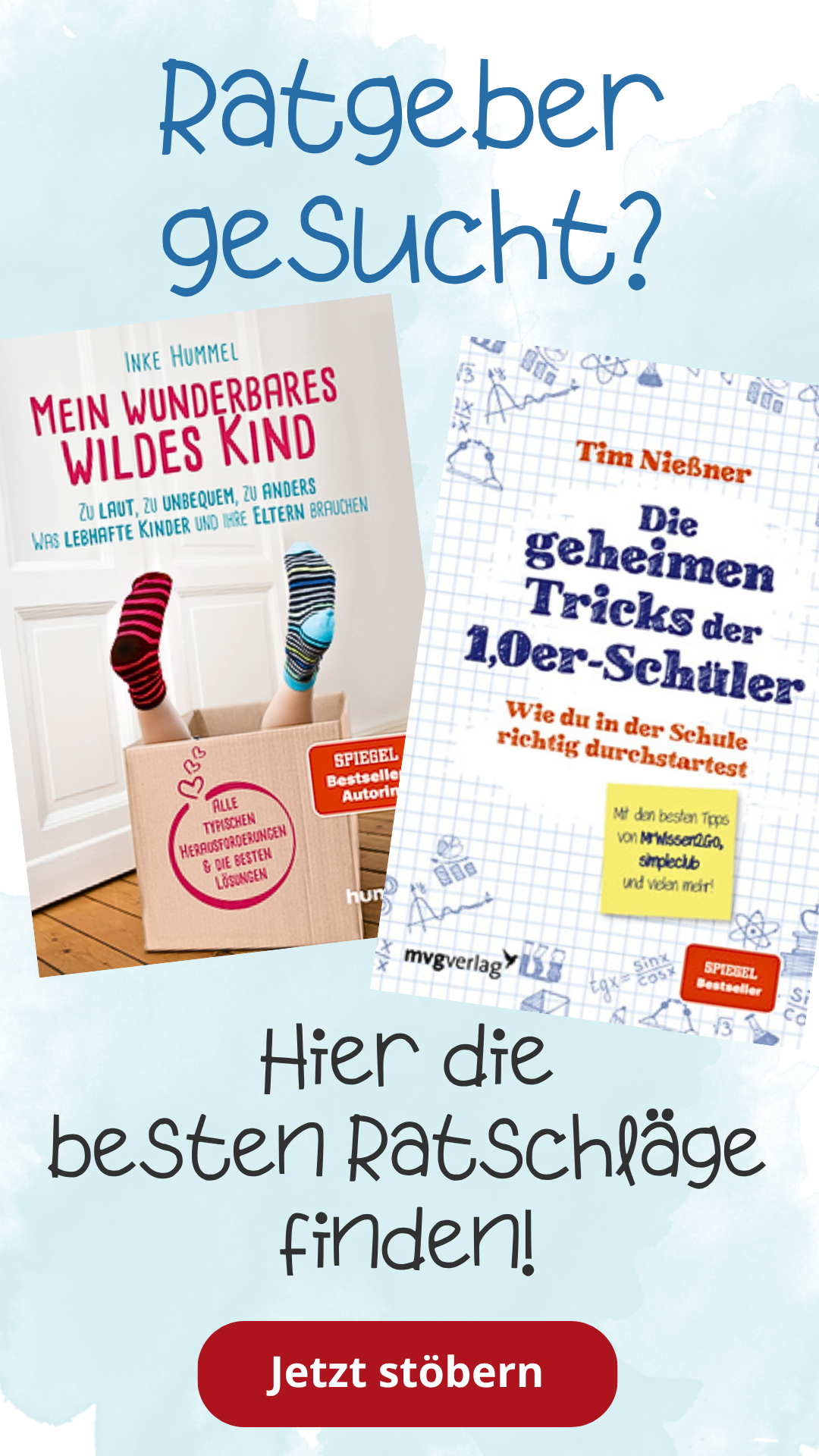 Abbildung verschiedener Elternratgeber