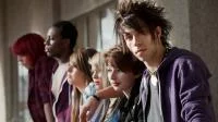 Foto einer Gruppe Teenager-Punks