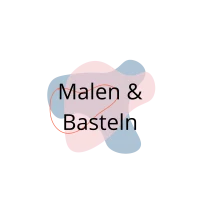 Illustration der Worte Malen und Basteln