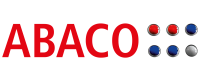Bild vom Abaco-Logo mit einem kleinen Ausschnitt des Rechenrahmens