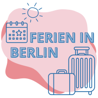 Illustration mit den Worten Ferien in Berlin
