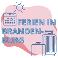 Illustration mit den Worten Ferien in Brandenburg