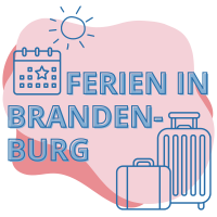 Illustration mit den Worten Ferien in Brandenburg