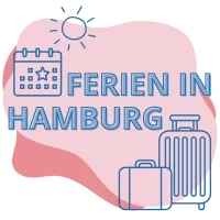 Illustration mit den Worten Ferien in Hamburg