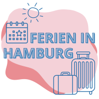 Illustration mit den Worten Ferien in Hamburg