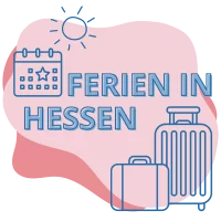 Illustration mit den Worten Ferien in Hessen