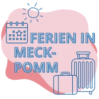 Illustration mit den Worten Ferien in Mecklenburg-Vorpommern