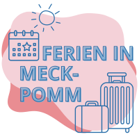 Illustration mit den Worten Ferien in Mecklenburg-Vorpommern