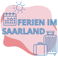 Illustration mit den Worten Ferien im Saarland