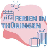 Illustration mit den Worten Ferien in Thüringen