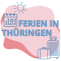 Illustration mit den Worten Ferien in Thüringen