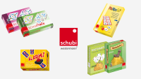 Abbildung von verschiedenen Mathe-Spielen von Schubi