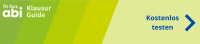 KlausurGuide Logo auf grünem Hintergrund mit Schriftzug "kostenlos testen"