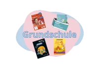 Illustration des Wortes Grundschule mit verschiedenen Produktabbildungen