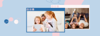 Illustration mit Bildern von Kindern, die Tablets und Laptops nutzen.