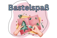 Banner mit bastelnden Händen und einer Weihnachtskarte