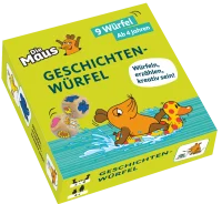 Abbildung der Verpackung der Geschichtenwürfel mit der Maus