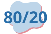 Illustration des Verhältnisses von 80 zu 20