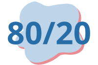 Illustration des Verhältnisses von 80 zu 20