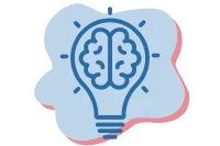 Illustration einer großen Glühbirne mit einem Gehirn als Symbol für eine Idee