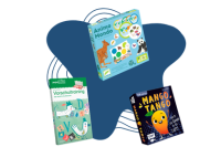 Farbklecks mit Produktbeispielen