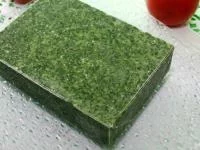 Bild von Rechteckig gefrorenem Spinatblock